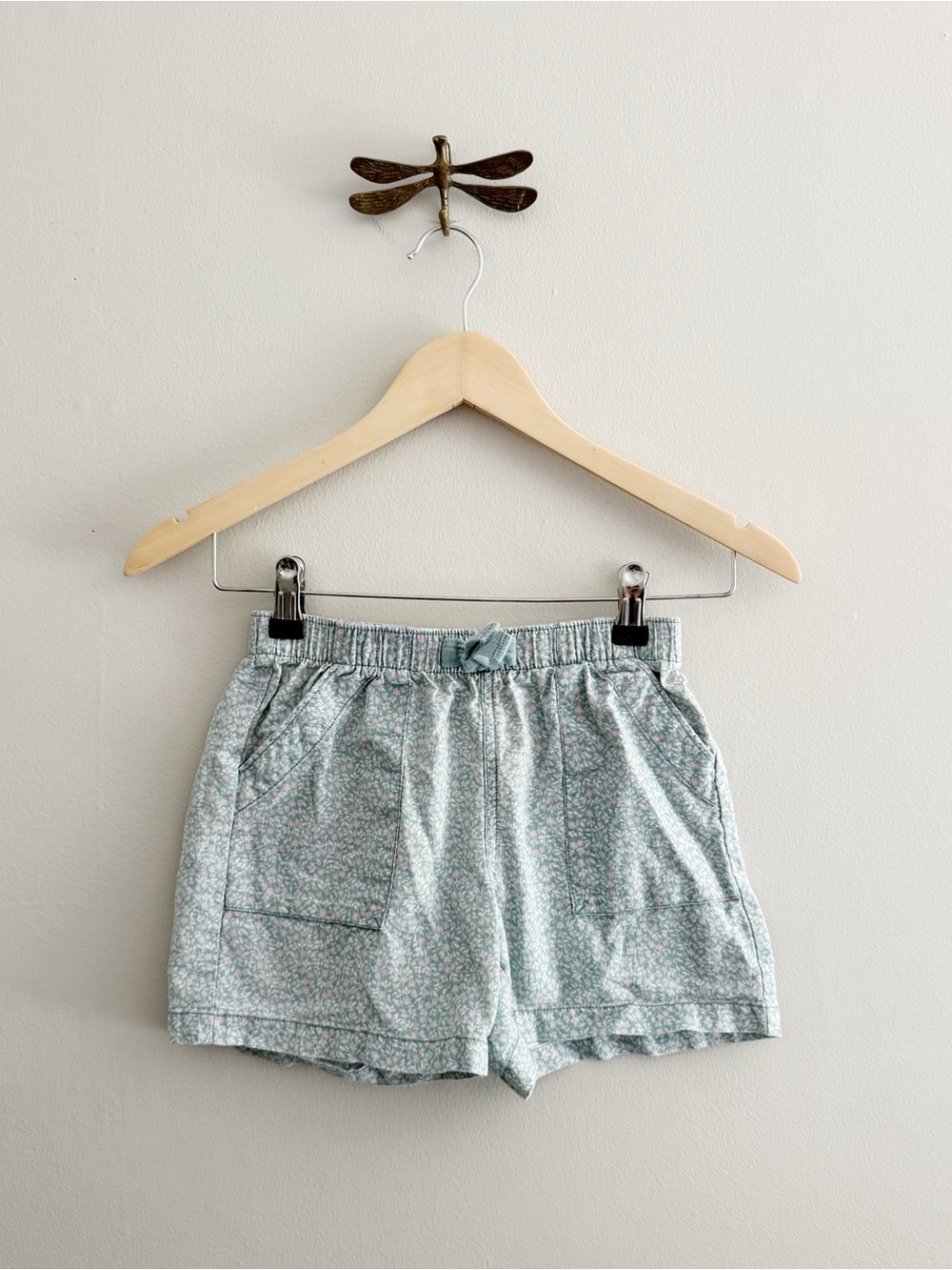 Tea Floral Linen and Cotton Elastic Waist Girls Shorts size 10 years